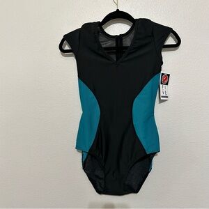 Five Women's Black and Teal Bodysuit